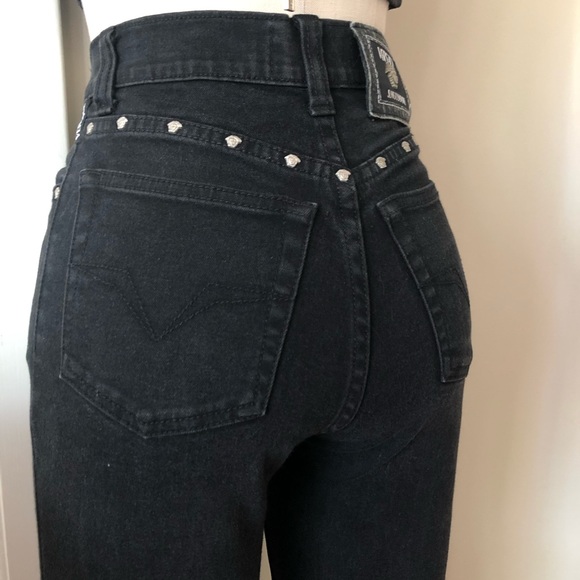 VERSACE slim fit flared jeans sz 24 - Picture 7 of 11